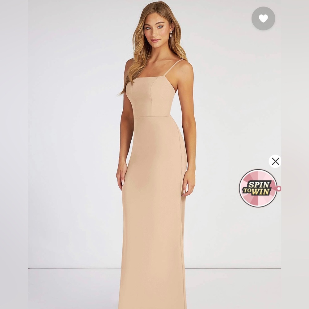 COPY - Sheath Square Neckline Chiffon Floor-Length Dress